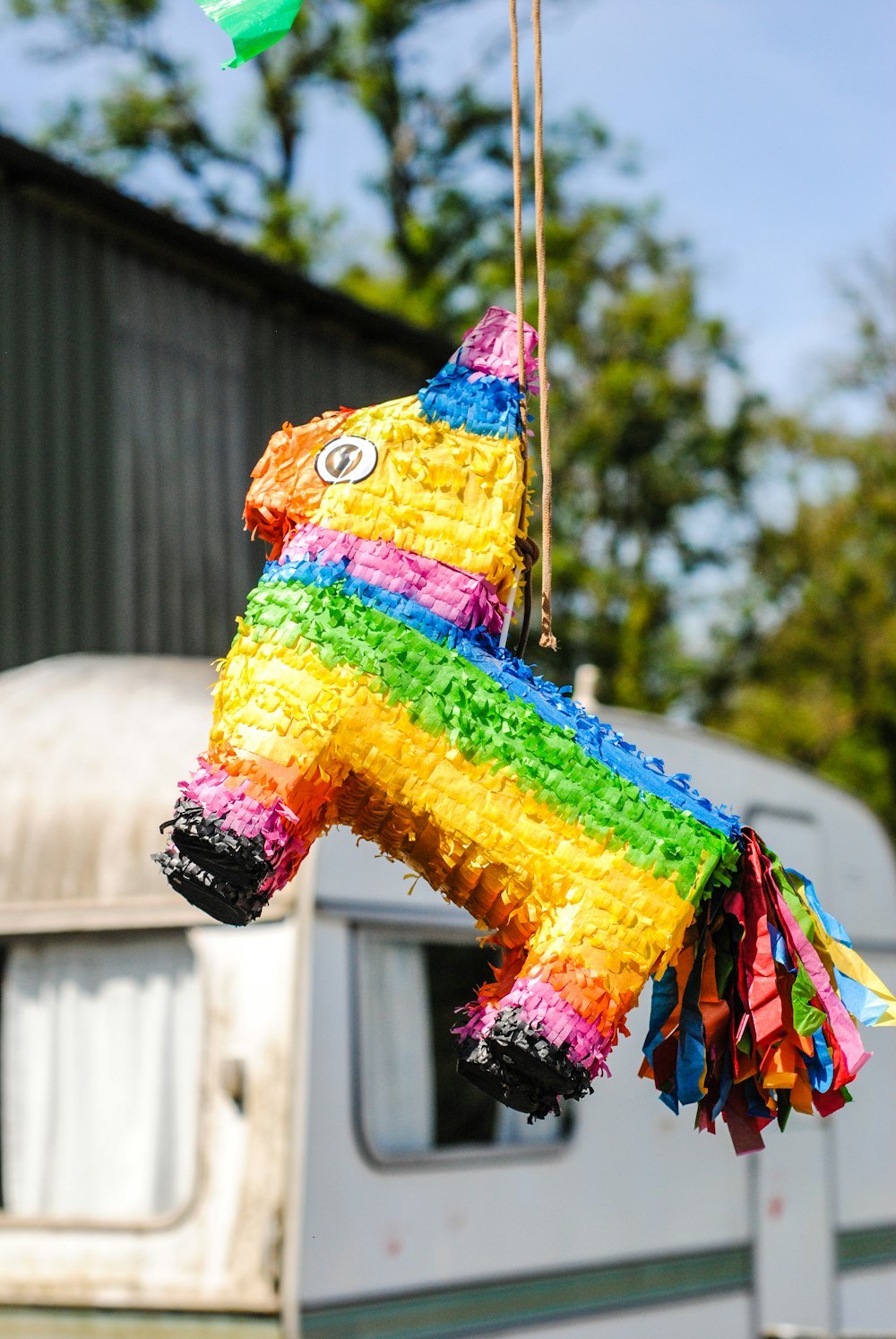 Piñata de burro multicolor