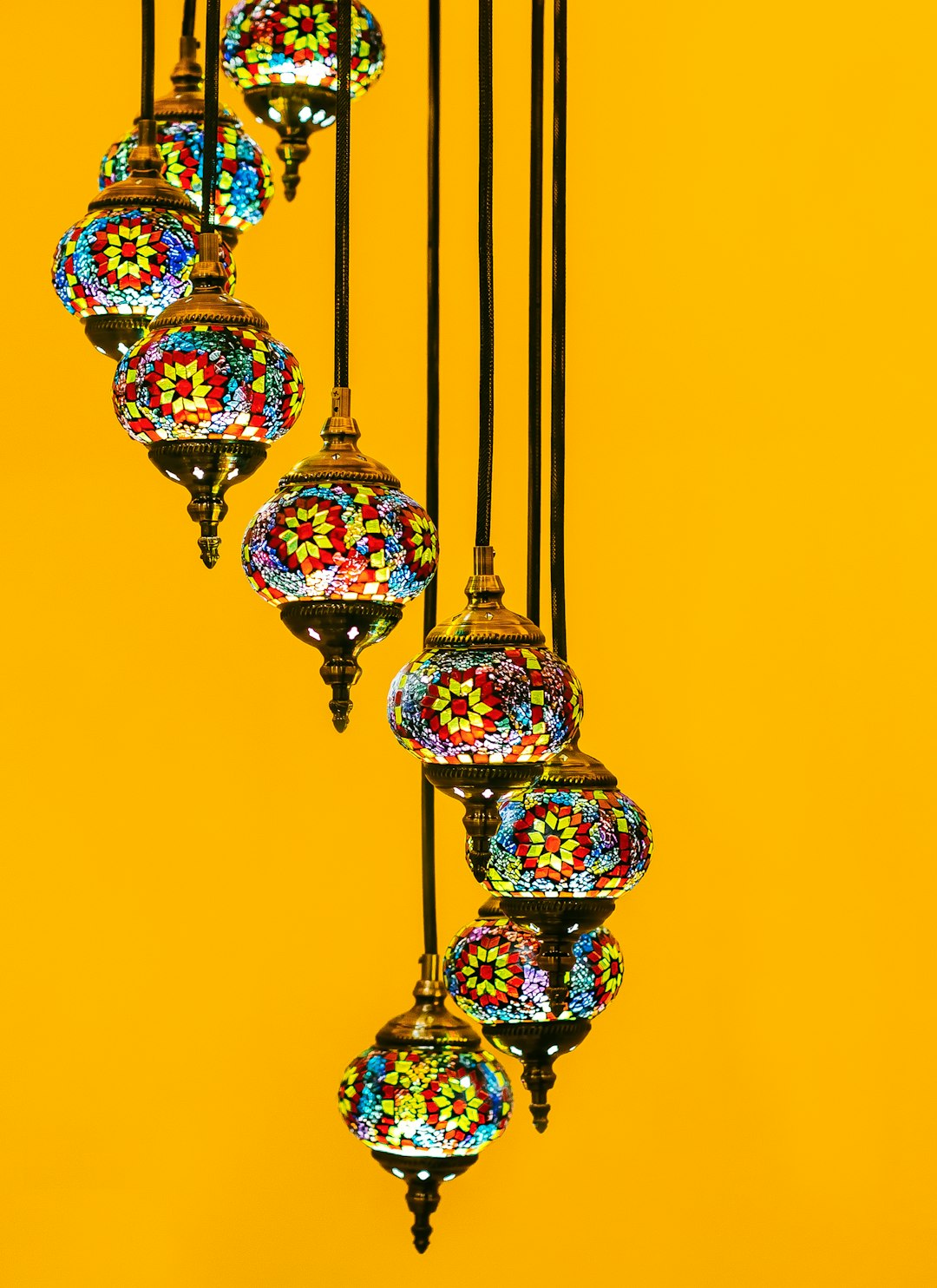 multicolored tiffany pendant lamp