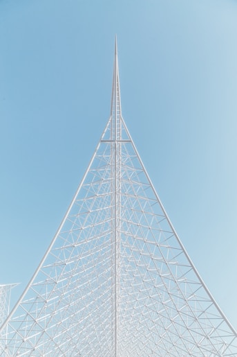 gray steel structure scenery