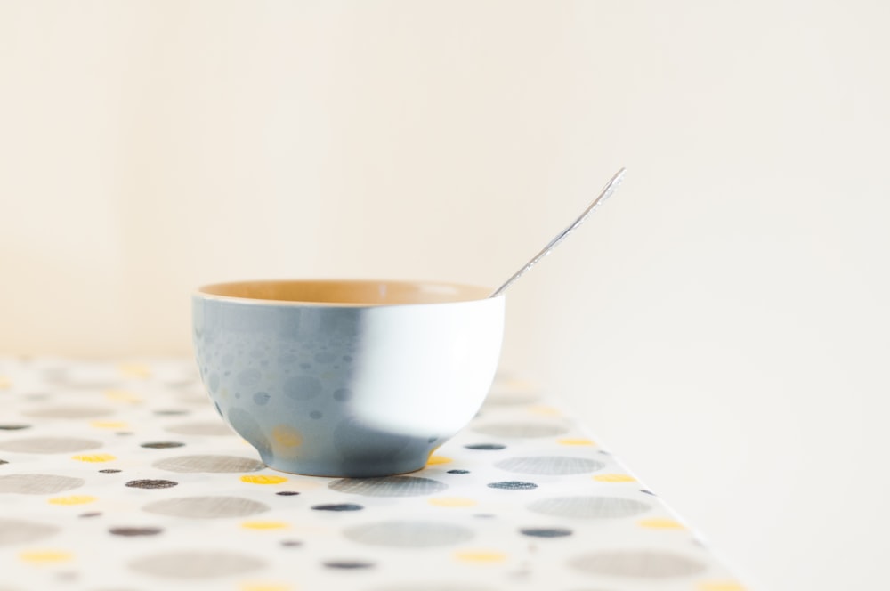 white ceramic bowl on table