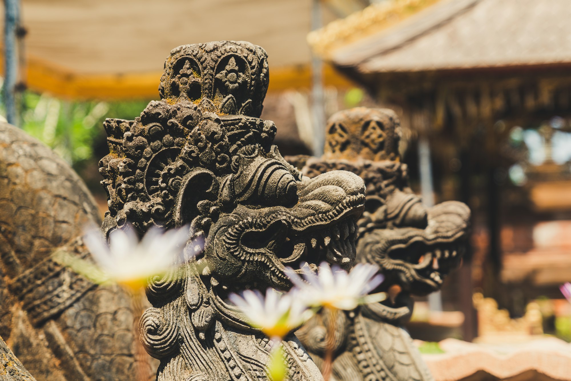 A statue in a temple in Bali