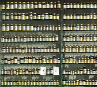 Shelf of supplements
