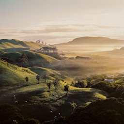 green grass mountain at day time