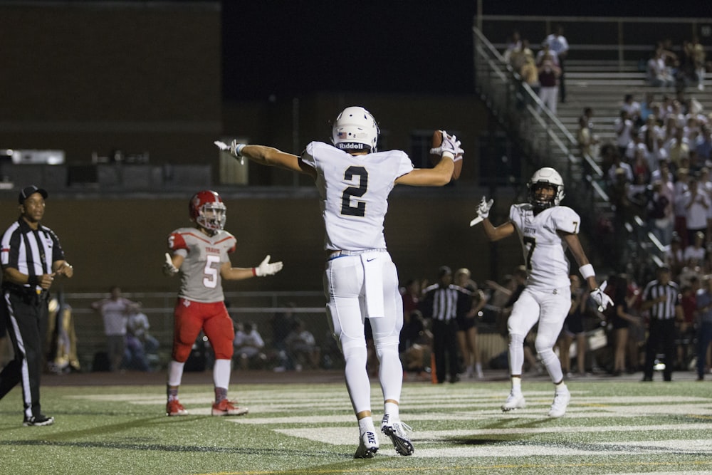 football player on football field