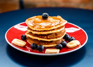 pancake with blueberries on top