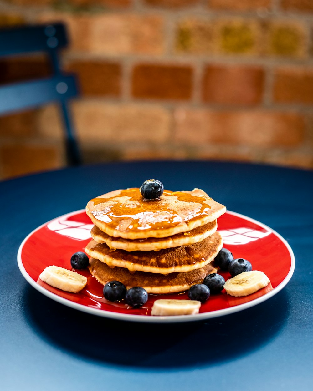 pancake with blueberries on top