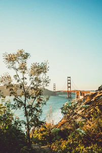 Golden Gate Bridge under blue sky