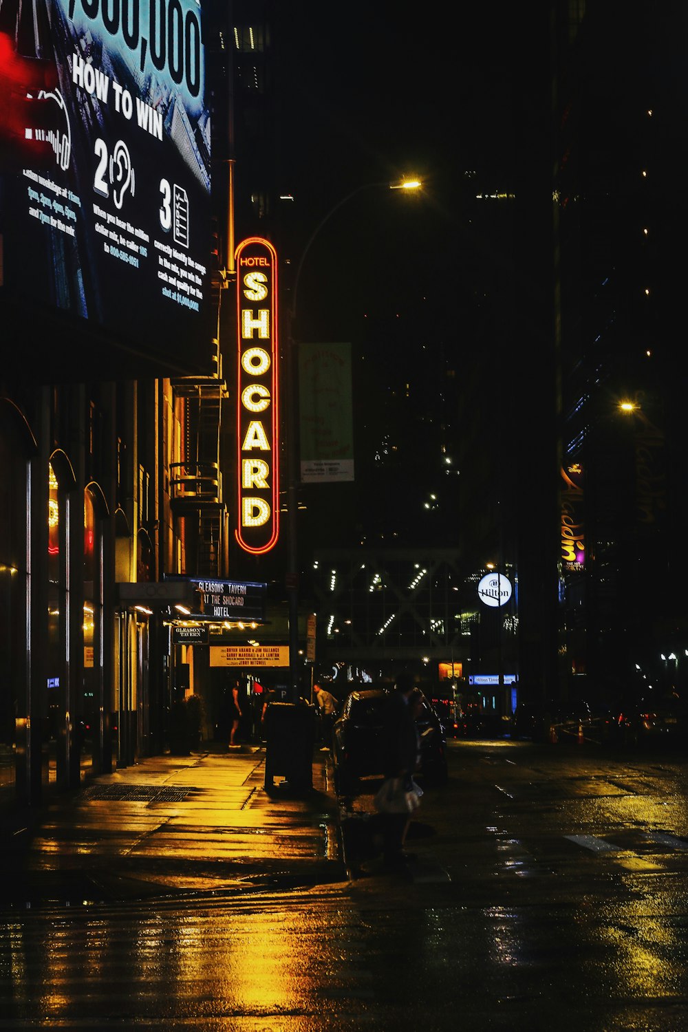 street Shocard signage at night