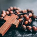 beaded brown rosary