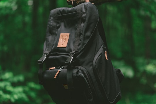 hanging black and brown backpack in Minerva United States