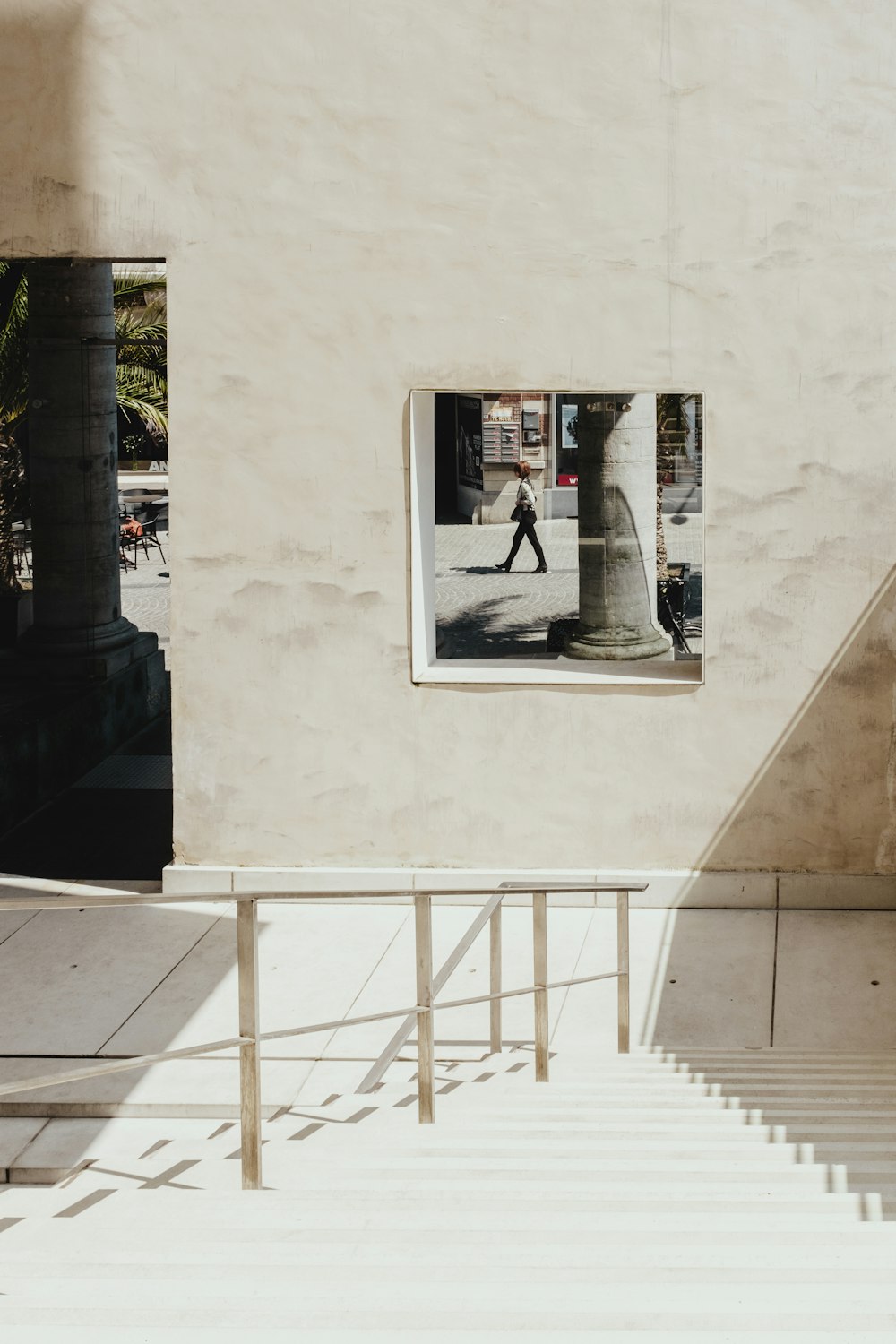 woman walking on a street