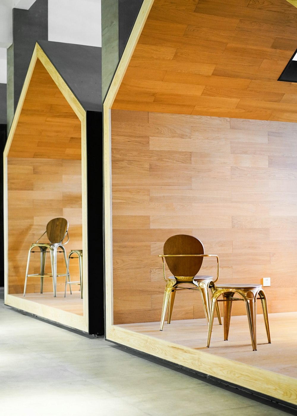 brown wooden chair beside of table