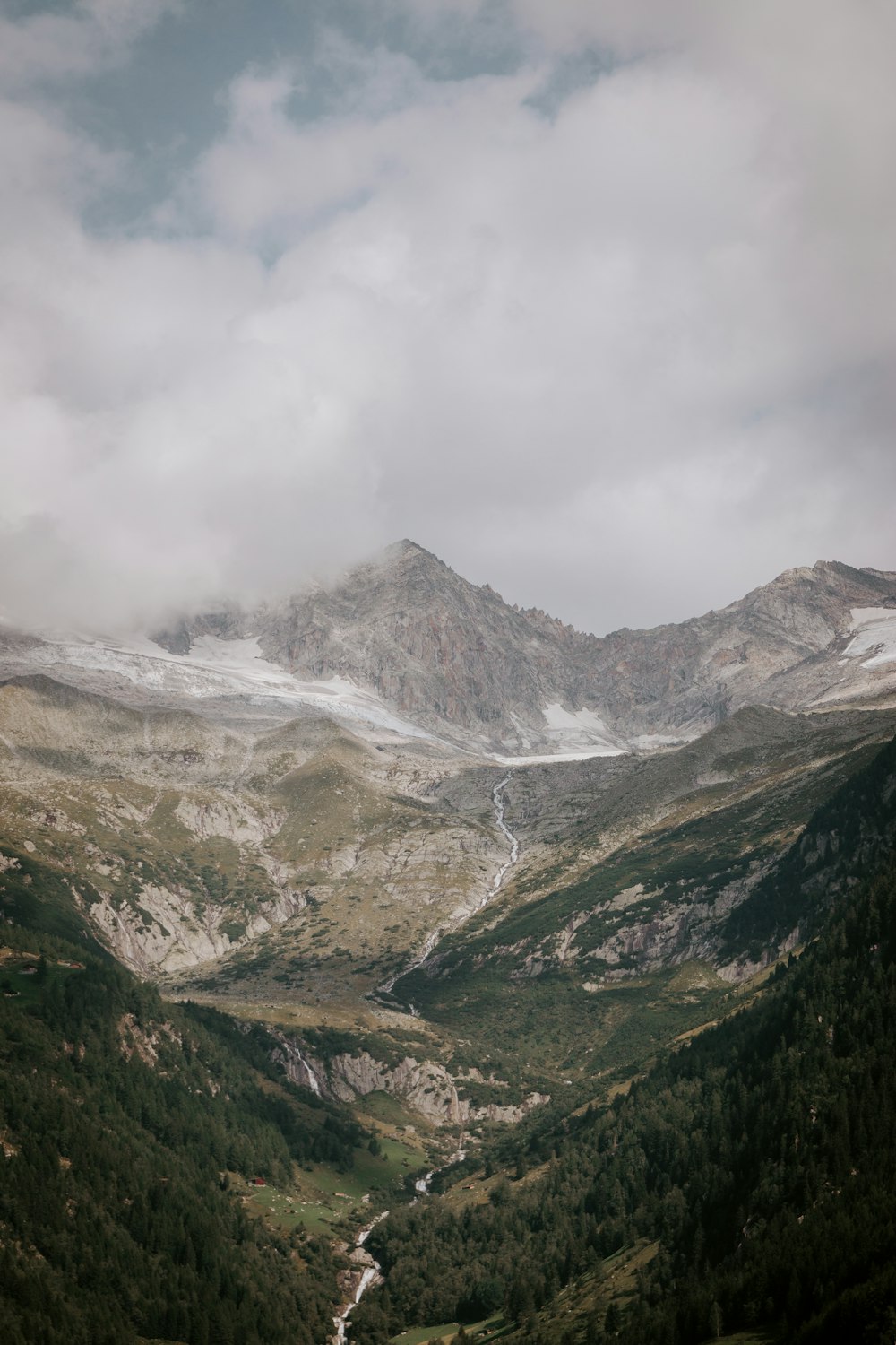 mountain surrounded by clouds