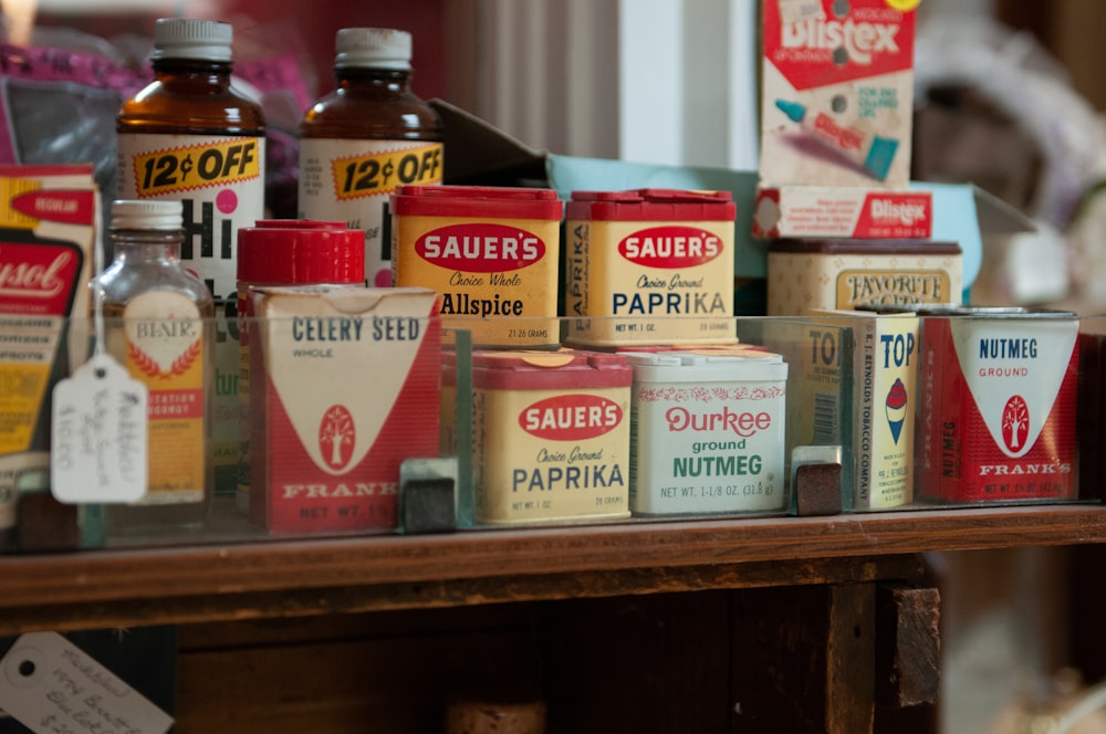 Sauer's products on table