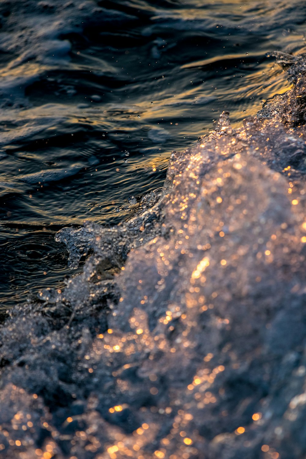 brown stone on beach