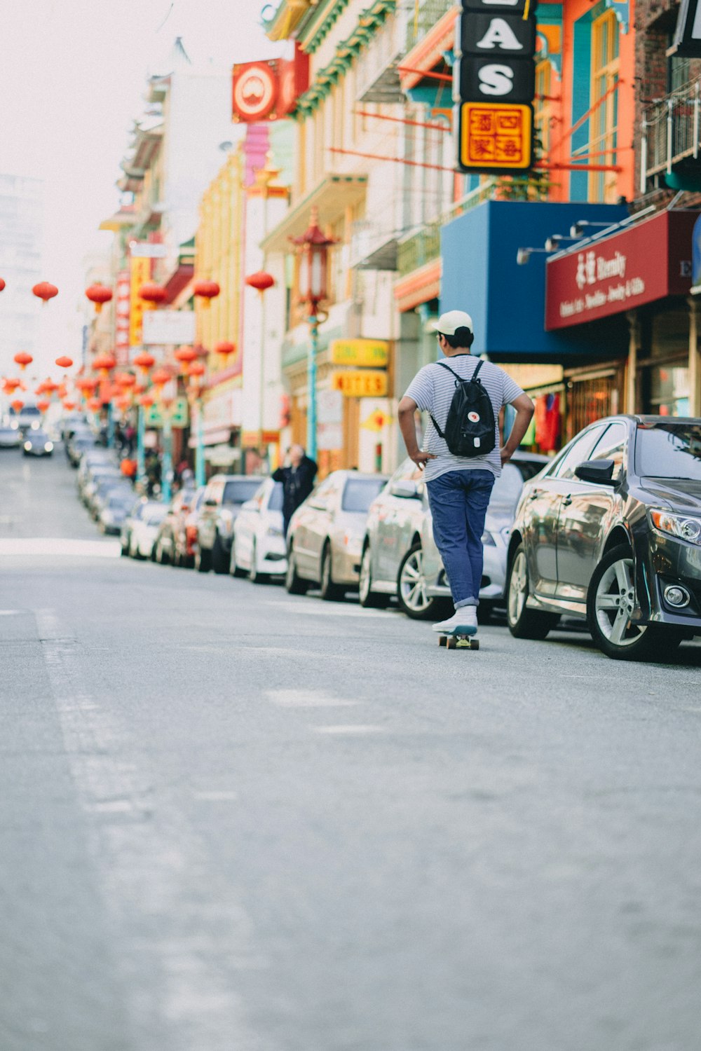 man riding on skateboard