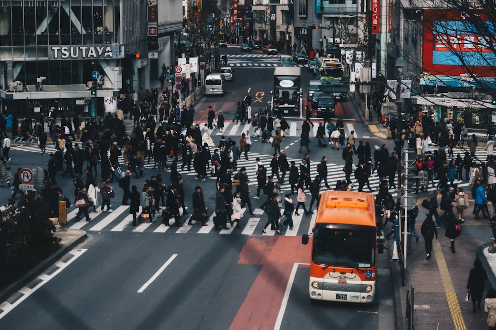 persone che camminano nelle corsie pedonali