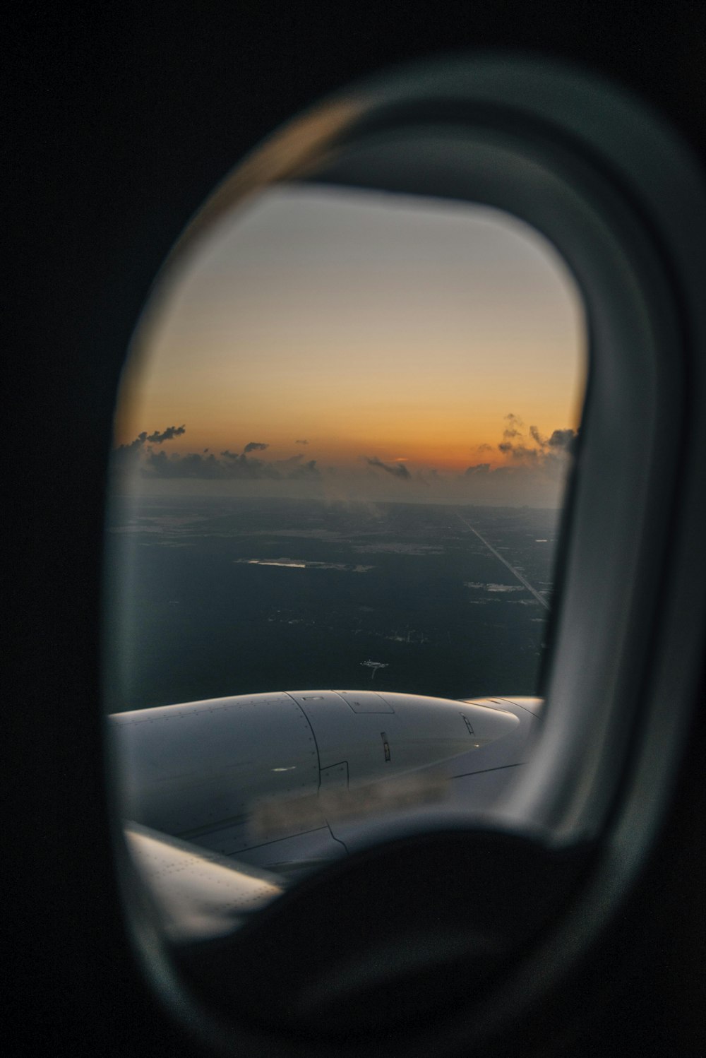 ocean view from plane's window