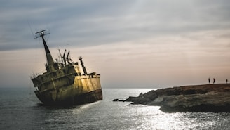 white ship docked near island