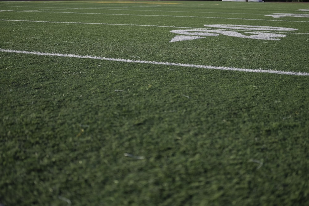 green and white football field