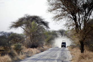 time lapse photography of vehicle on road