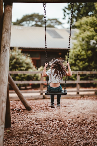 Child on a swing