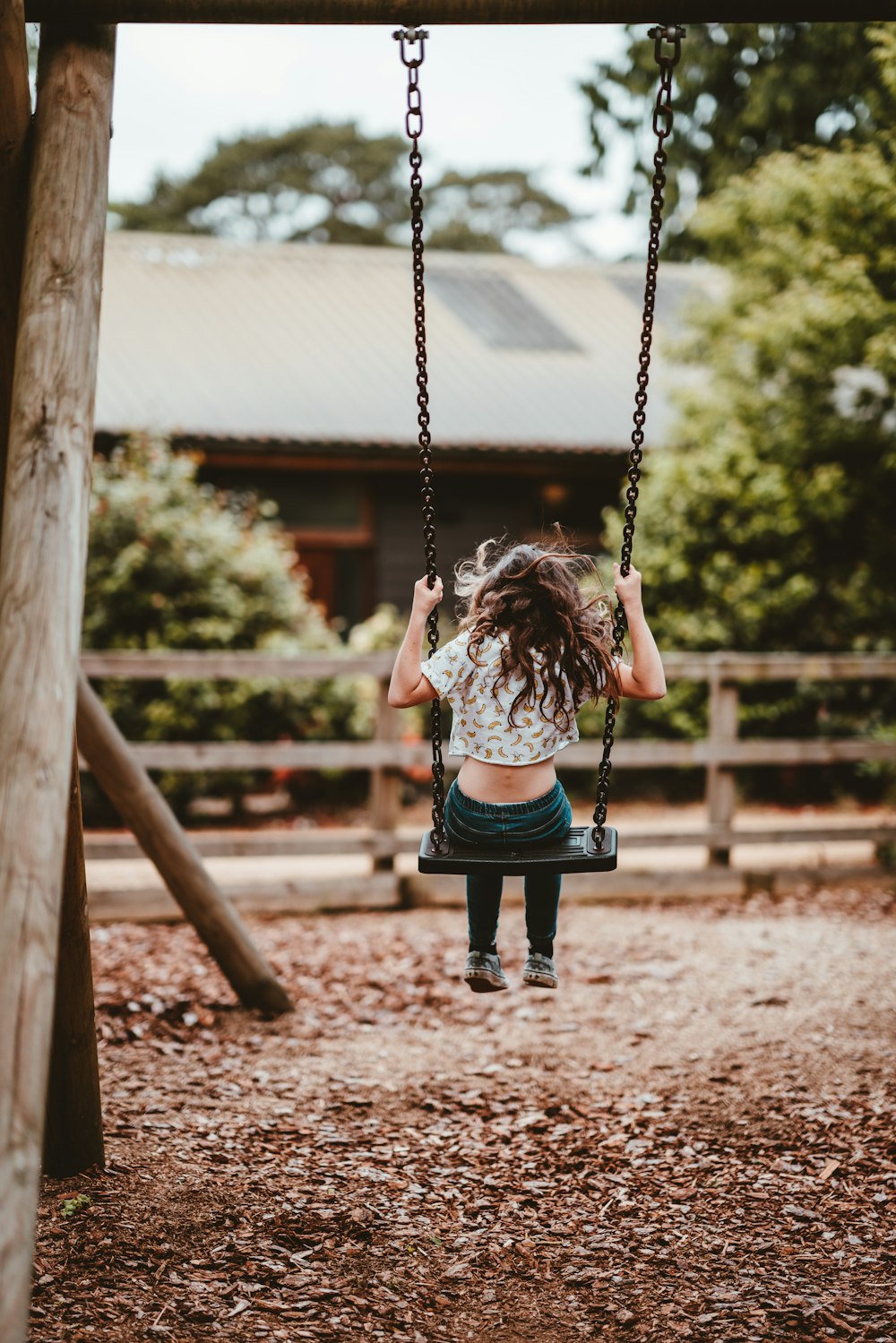 woman on swing