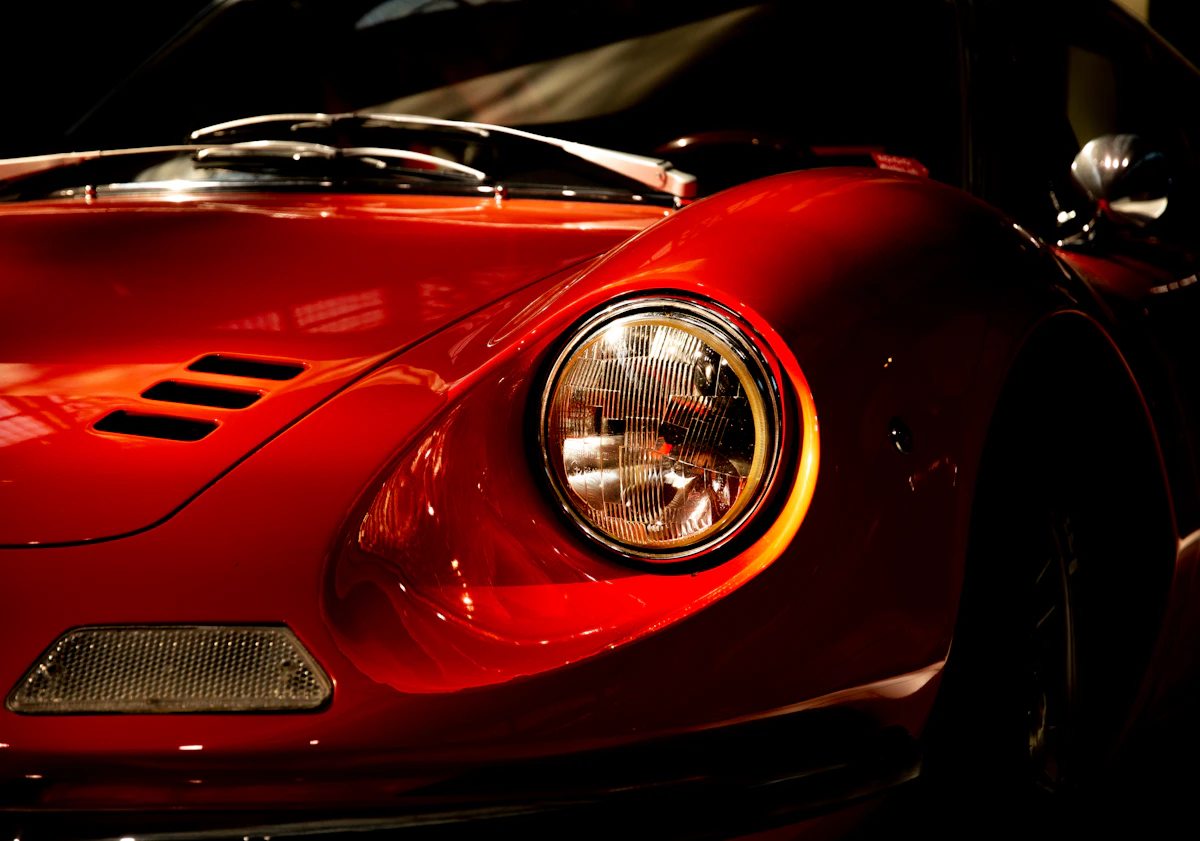 Classic Ferrari Dino 246 GT in red