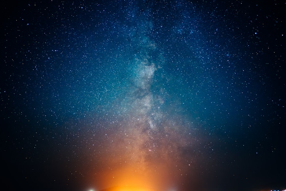 black and blue nebula