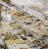 baked pastry lot in serve-over counter