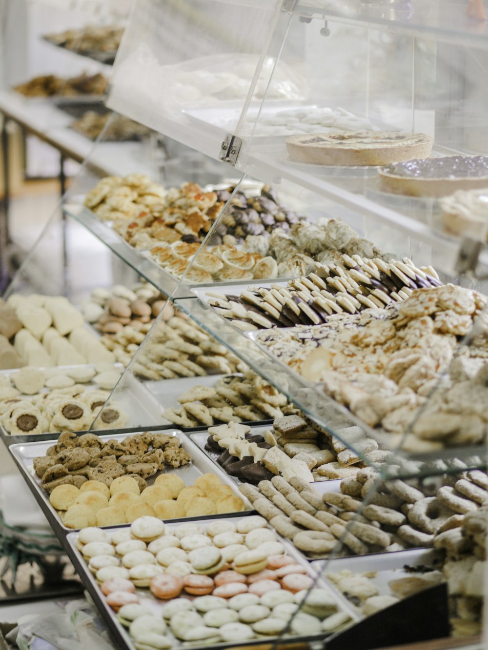 baked pastry lot in serve-over counter