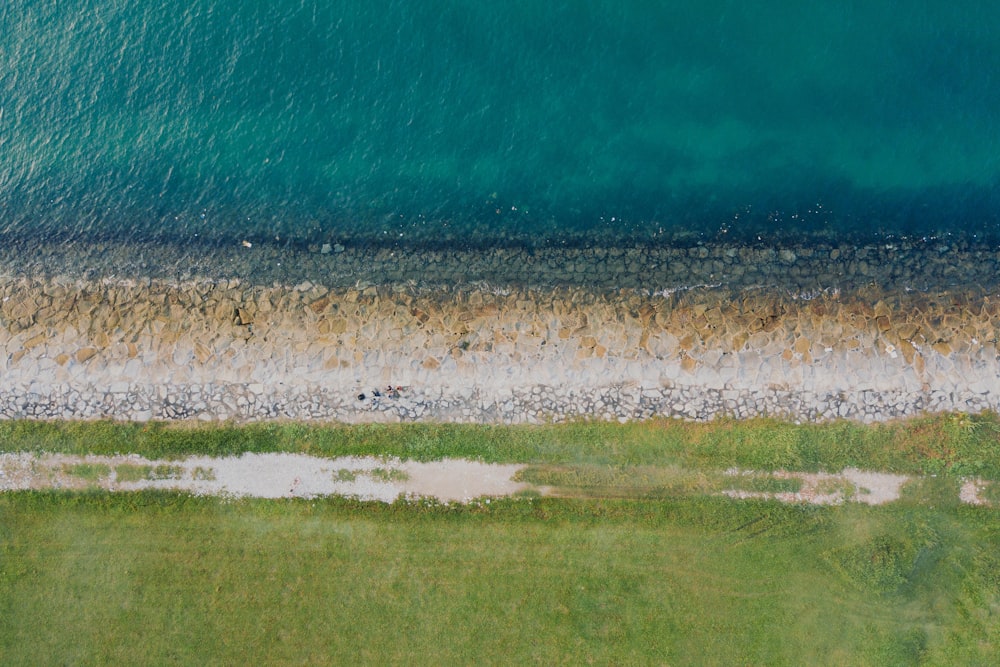 aerial shot photo of body of water