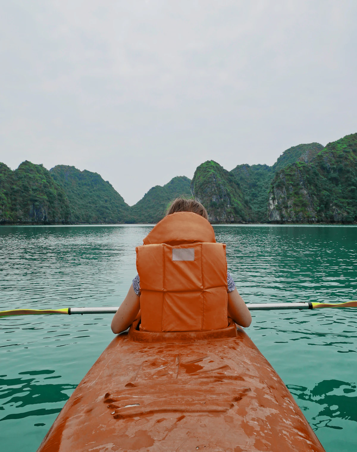 Kayaking through limestone caves and lagoons in Lan Ha Bay