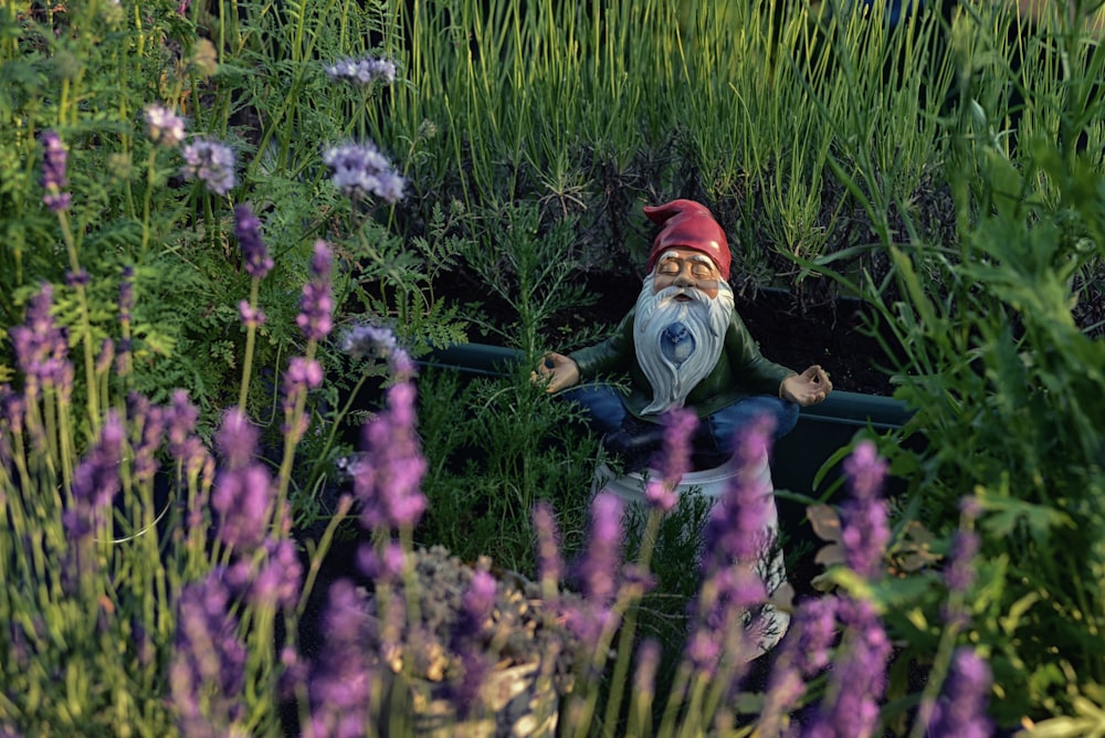 statue de nain dans le jardin