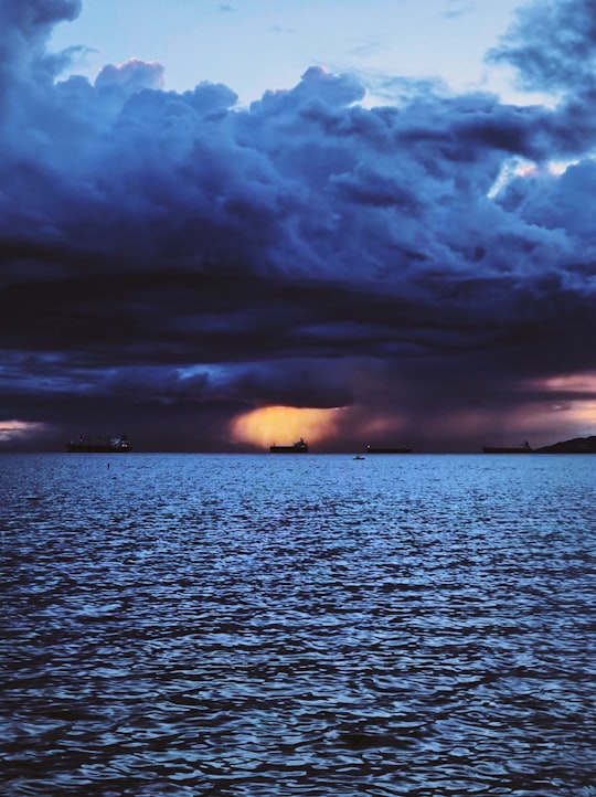 thunderstorm at the sea in English Bay Canada