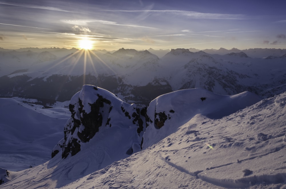 landscape photography of mountain alps