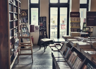 books inside bookstore