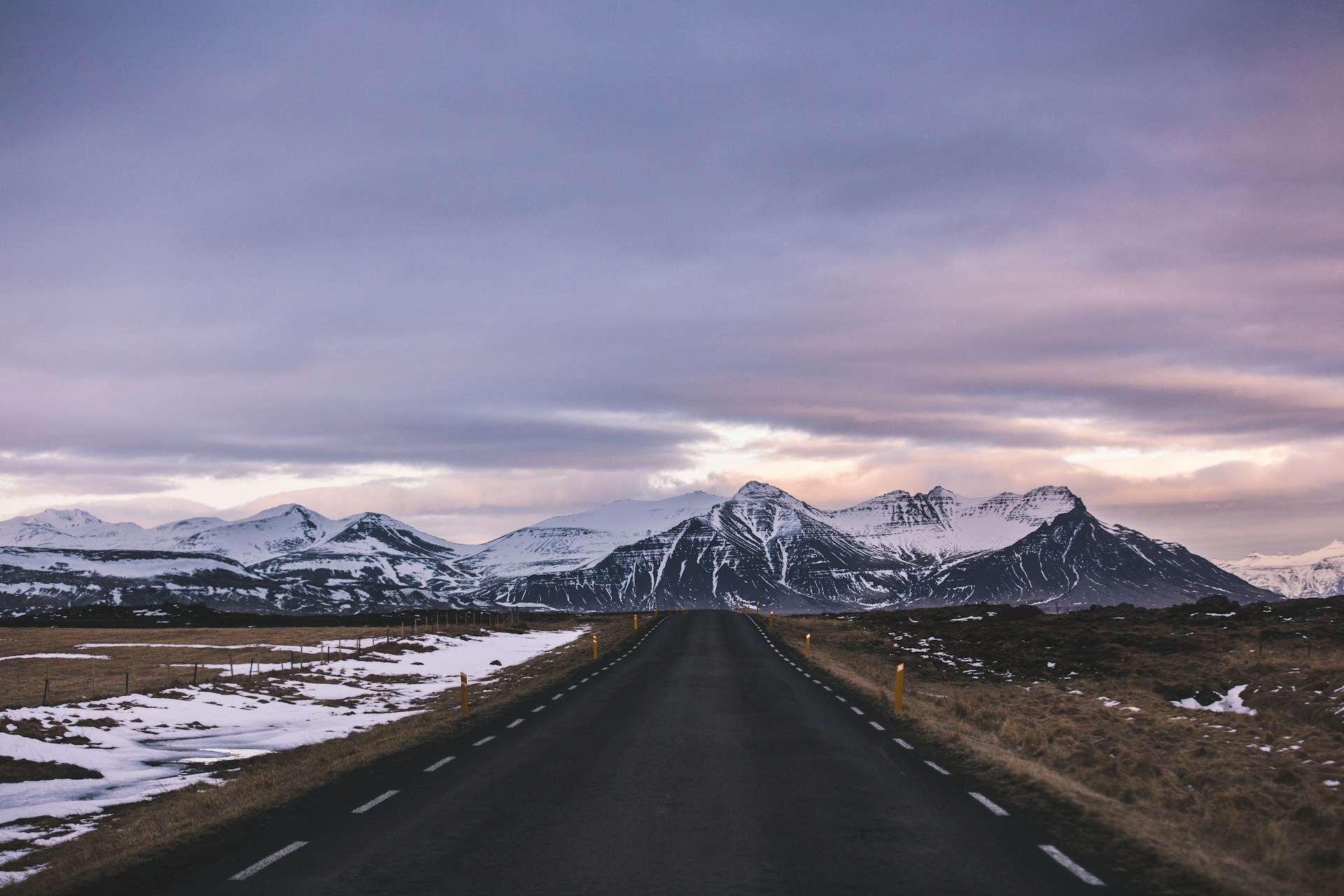 roadway near mountain