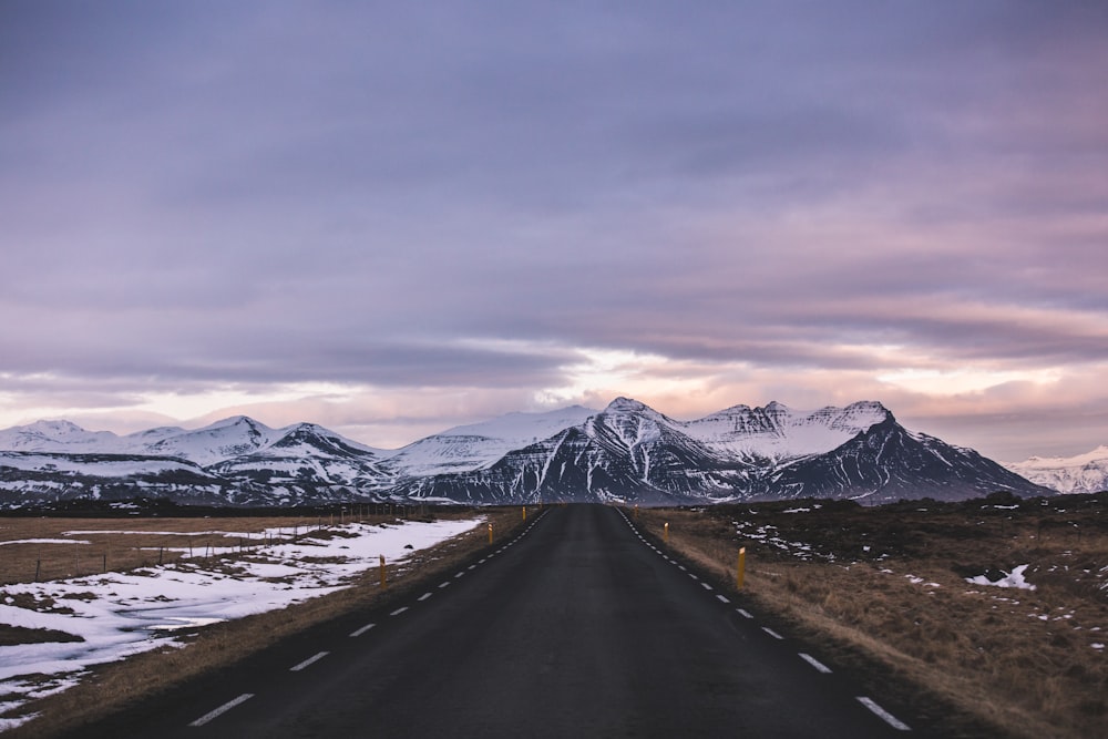 roadway near mountain