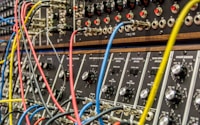 several wires in audio mixers