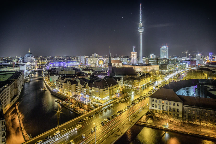 Berlin streets seen from above