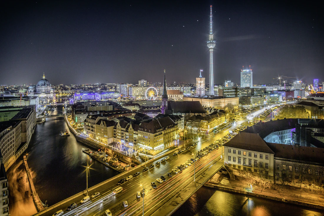 Frankfurt skyline beside the Main river