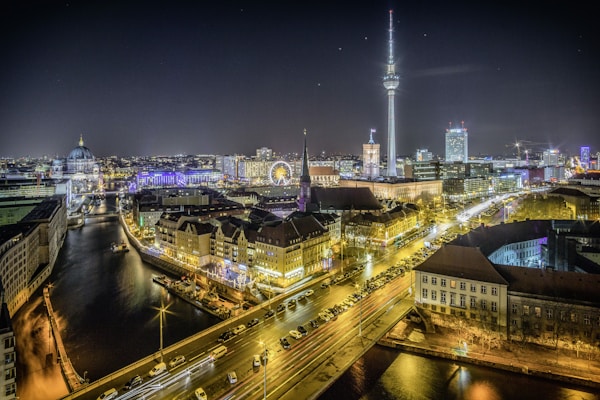 Berlin skyline with modern architecture - Germany work visa guide