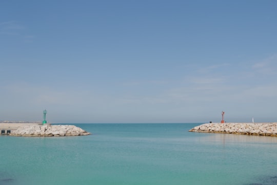 body of water between concrete docks in Senigallia Italy