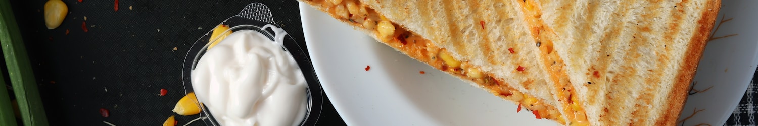 toasted bread with tartar sauce