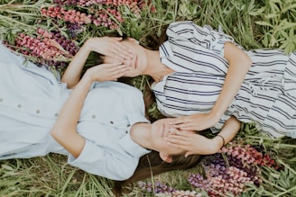 photo of women covering their eyes