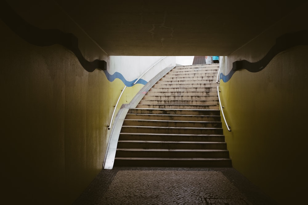 gray concrete stair photo