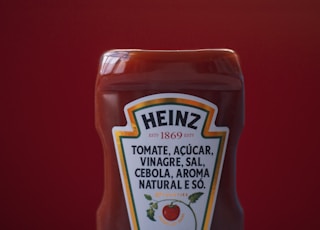 1869 Heinz tomato ketchup bottle close-up photography