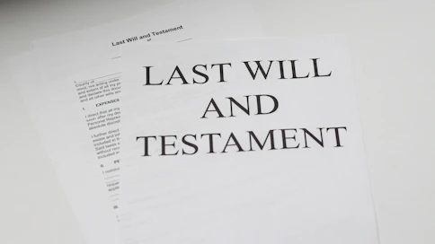 last will and testament white printer paper