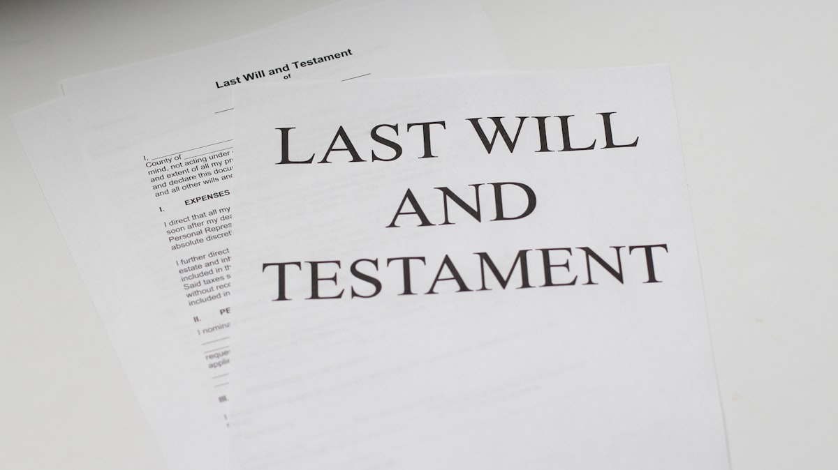 Legal document and pen on a clean desk — Islamic will and wasiyyah guide